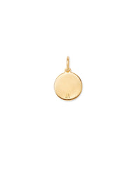 Letter V Coin Charm in 18k Gold Vermeil