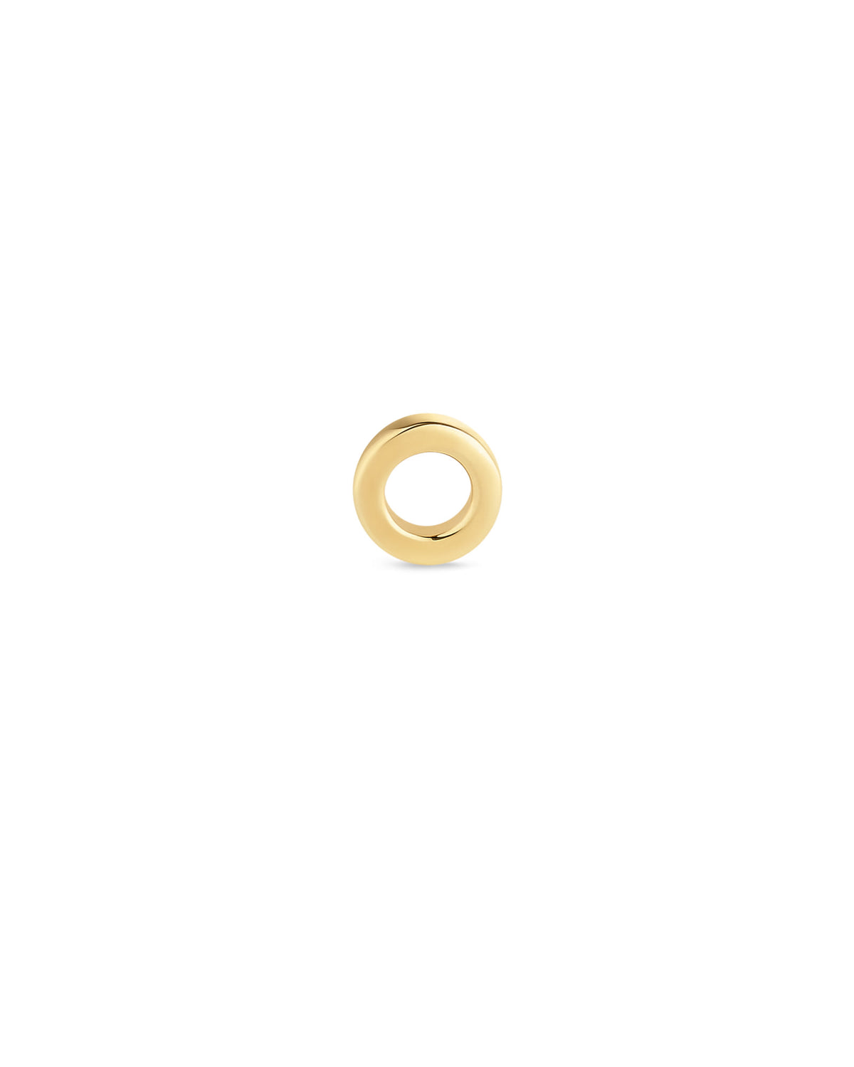 Letter O Single Stud Earring in 18k Gold Vermeil