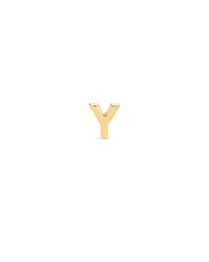 Letter Y Single Stud Earring in 18k Gold Vermeil
