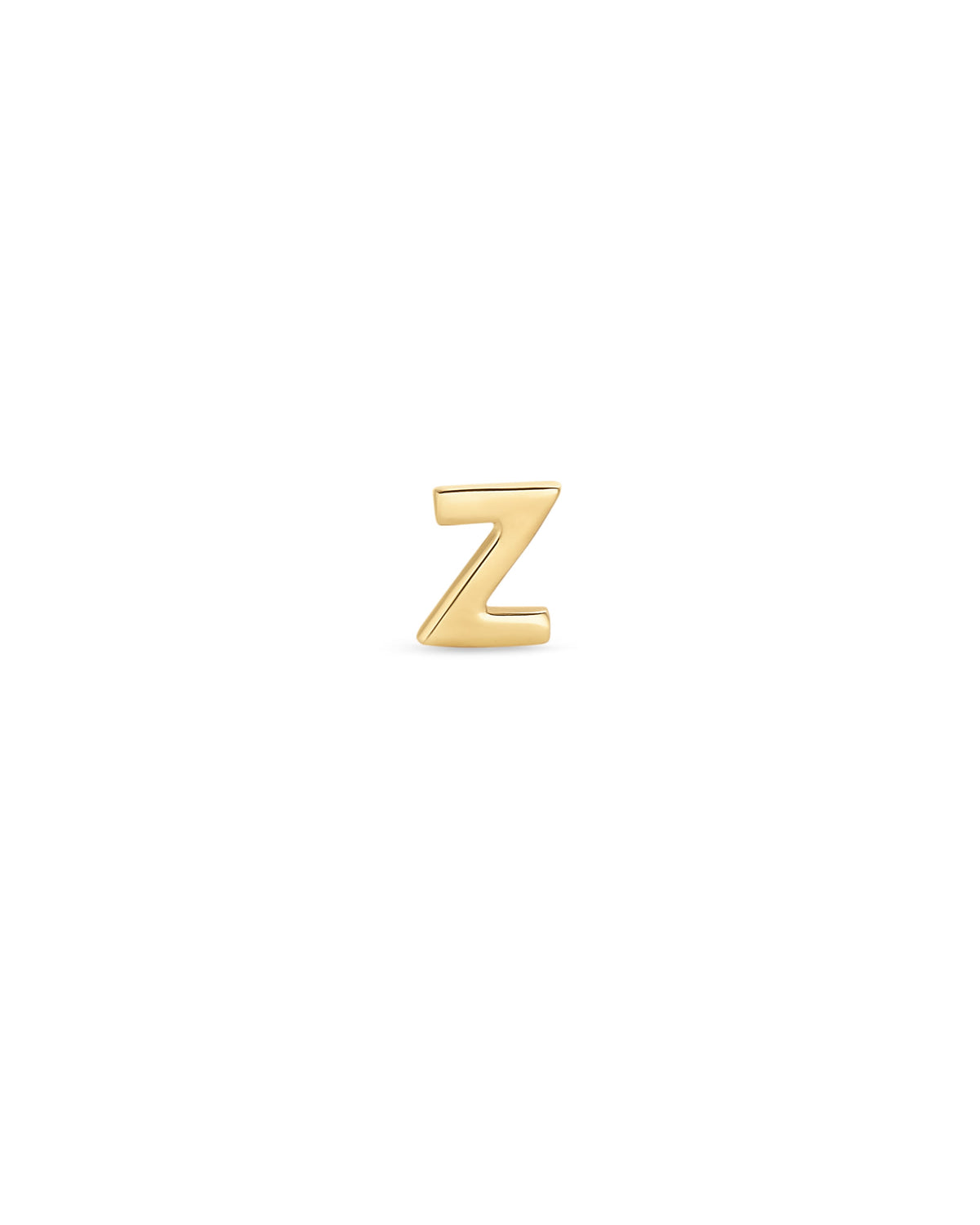 Letter Z Single Stud Earring in 18k Gold Vermeil