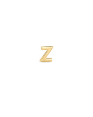 Letter Z Single Stud Earring in 18k Gold Vermeil