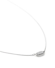 0.14 ct Lisa Pendant Necklace in Pave Diamond and 14k White Gold