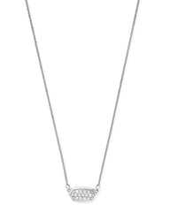 0.14 ct Lisa Pendant Necklace in Pave Diamond and 14k White Gold