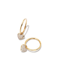 0.14 ct Madeline 14k Yellow Gold Huggie Earrings in White Diamond