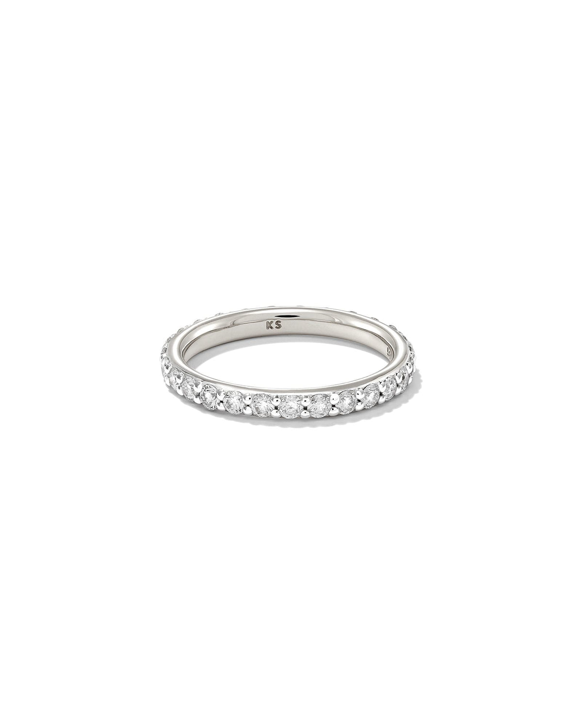 1 ct Marilyn 14k White Gold Full Eternity Band Ring in White Diamond
