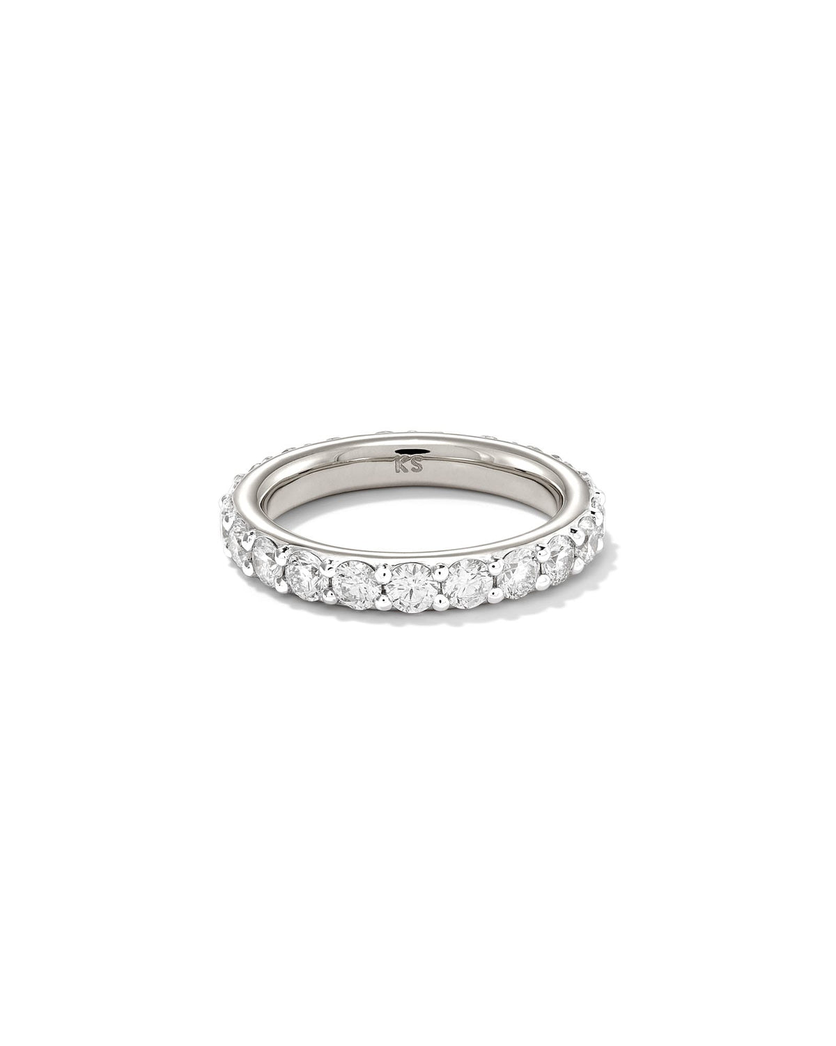 2 ct Marilyn 14k White Gold Full Eternity Band Ring in White Diamond