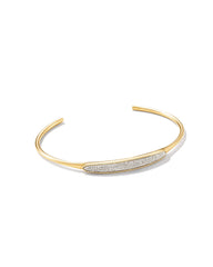 0.34 ct Marisa 14k Yellow Gold Statement Cuff Bracelet in White Diamond