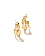 Meg Double Hoop Earrings in 18k Gold Vermeil