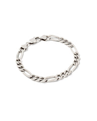 Figaro Chain Bracelet in Oxidized Sterling Silver