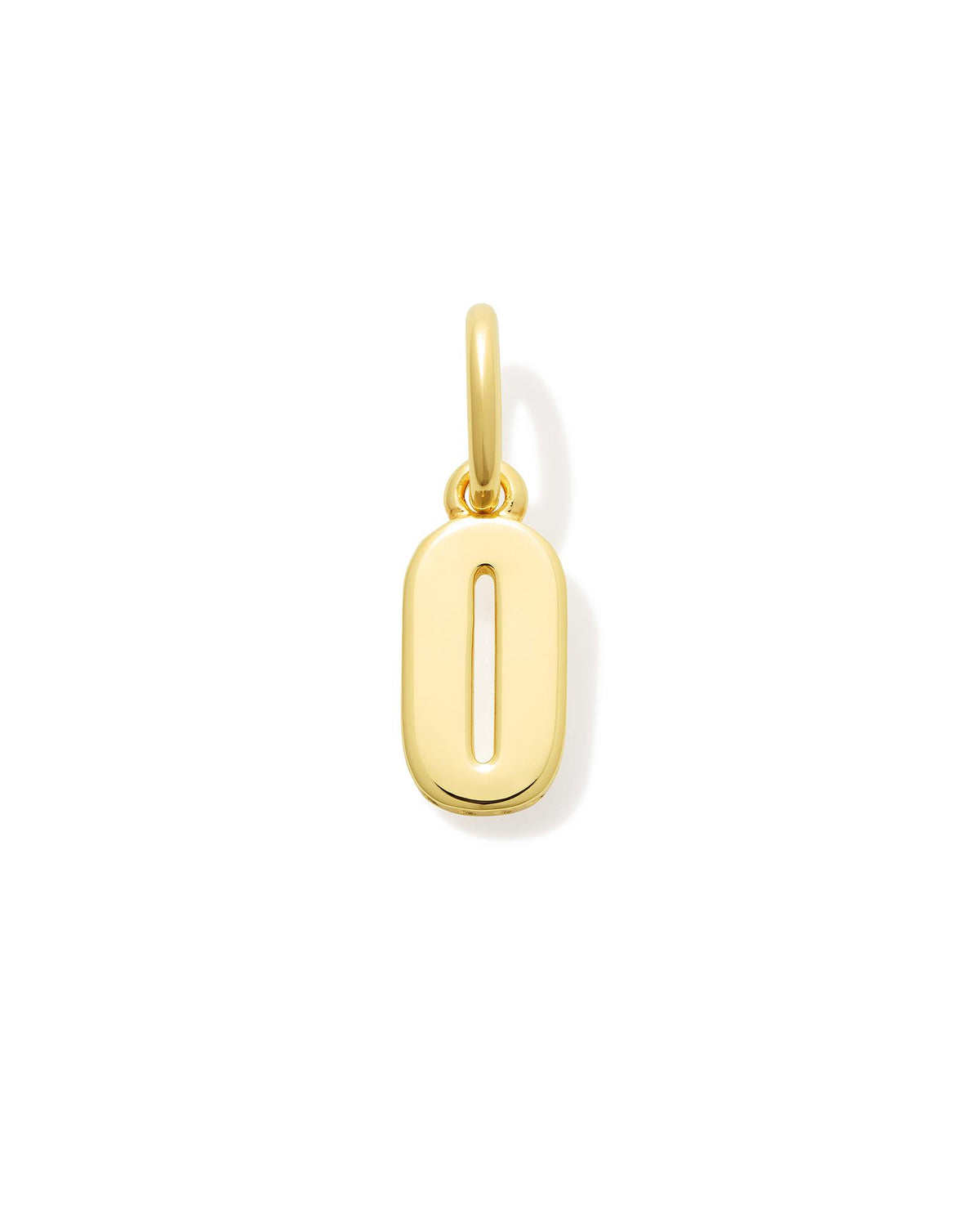 Metal Number 0 Charm in 18k Gold Vermeil
