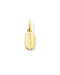 Metal Number 0 Charm in 18k Gold Vermeil