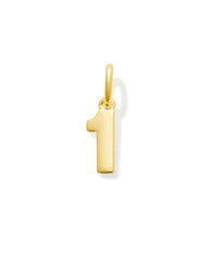 Metal Number 1 Charm in 18k Gold Vermeil