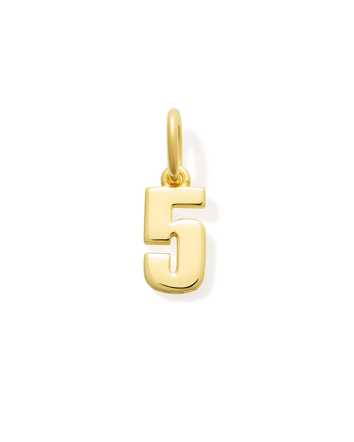 Metal Number 5 Charm in 18k Gold Vermeil