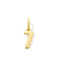 Metal Number 7 Charm in 18k Gold Vermeil