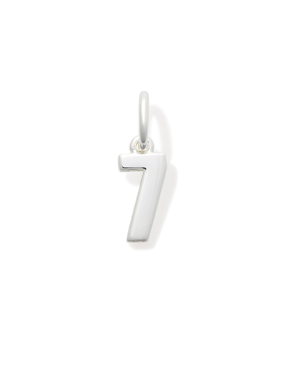 Metal Number 7 Charm in Sterling Silver