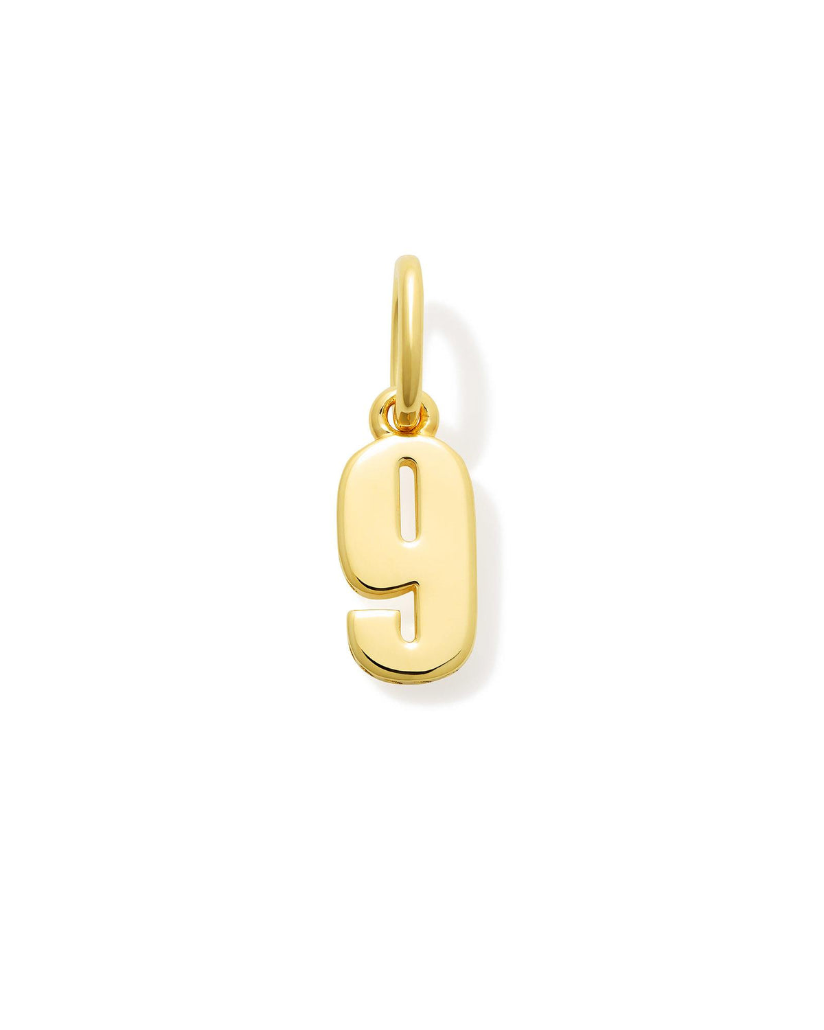 Metal Number 9 Charm in 18k Gold Vermeil