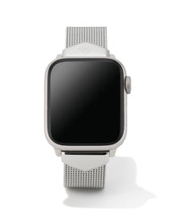 Mia Mesh Watch Band in Silver Stainless Steel