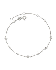 0.12 ct Michelle 14k White Gold Delicate Bracelet in White Diamond