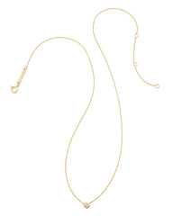 Michelle 14k Yellow Gold Pendant Necklace in White Diamond