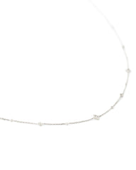 Michelle 14k White Gold Strand Necklace in White Diamond