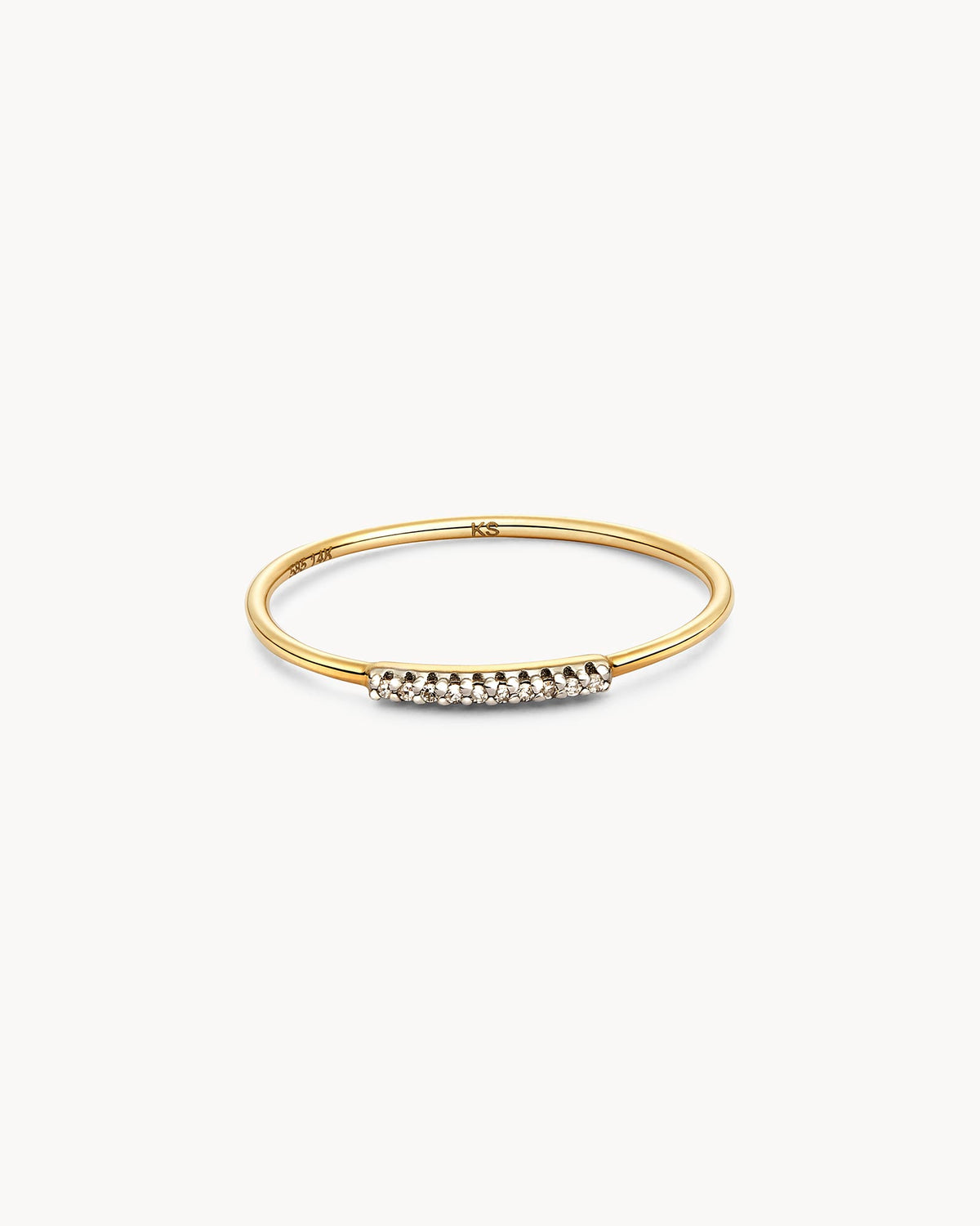 Mila 14K Yellow Gold Ring in White Diamond
