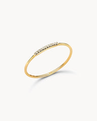 Mila 14K Yellow Gold Ring in White Diamond