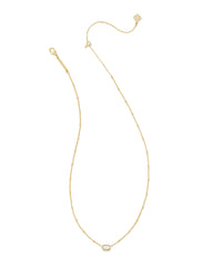 Mini Elisa Gold Satellite Short Pendant Necklace in Ivory Mother-of-Pearl