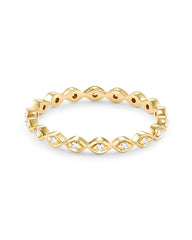 0.15 ct Nicolette 14k Yellow Gold Band Ring in White Diamond