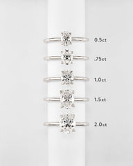 1 ct Oval Solitaire Engagement Ring in 14k Rose Gold