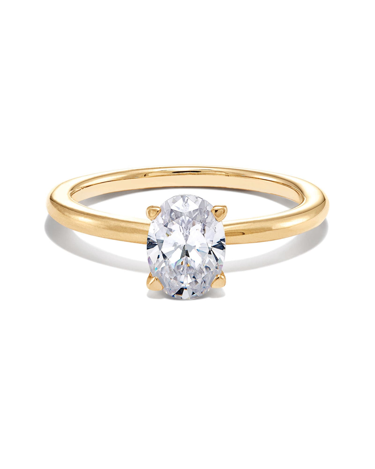 1.5 ct Oval Solitaire Engagement Ring in 14k Yellow Gold