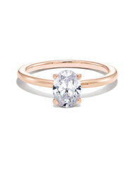 1 ct Oval Solitaire Engagement Ring in 14k Rose Gold