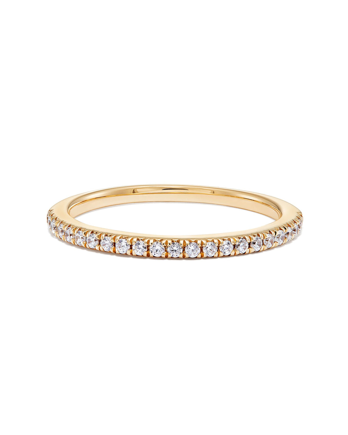 Pave Band Ring in 14k Yellow Gold