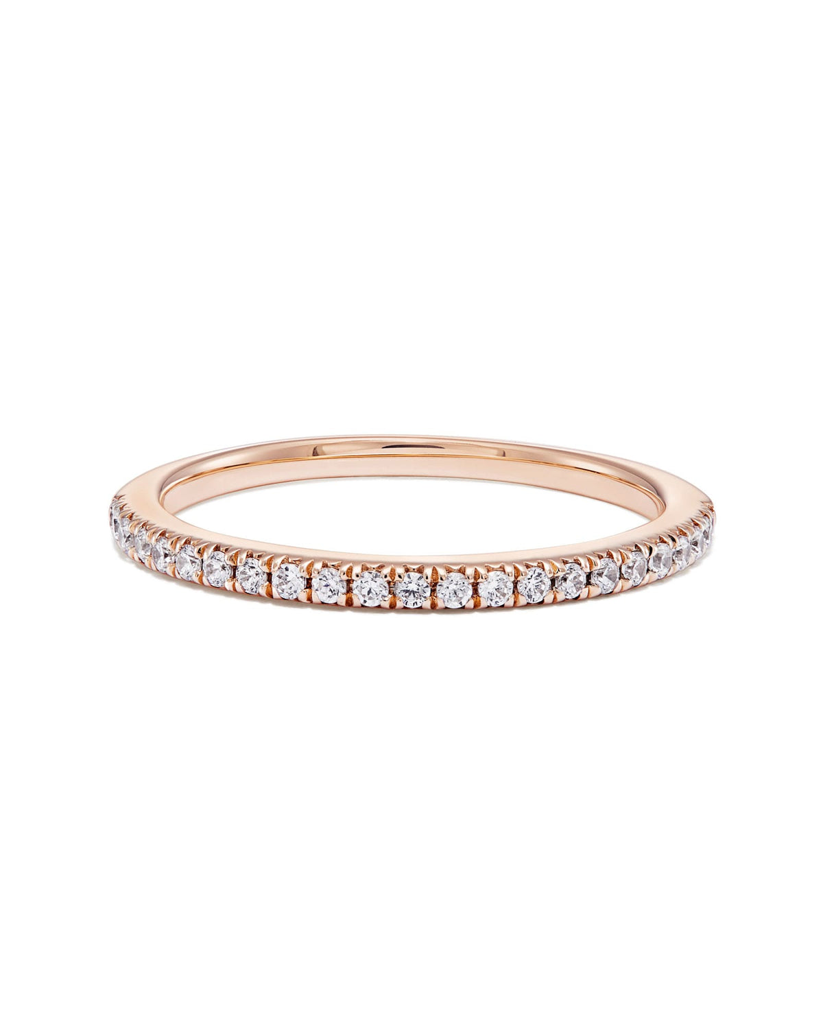 Pave Band Ring in 14k Rose Gold