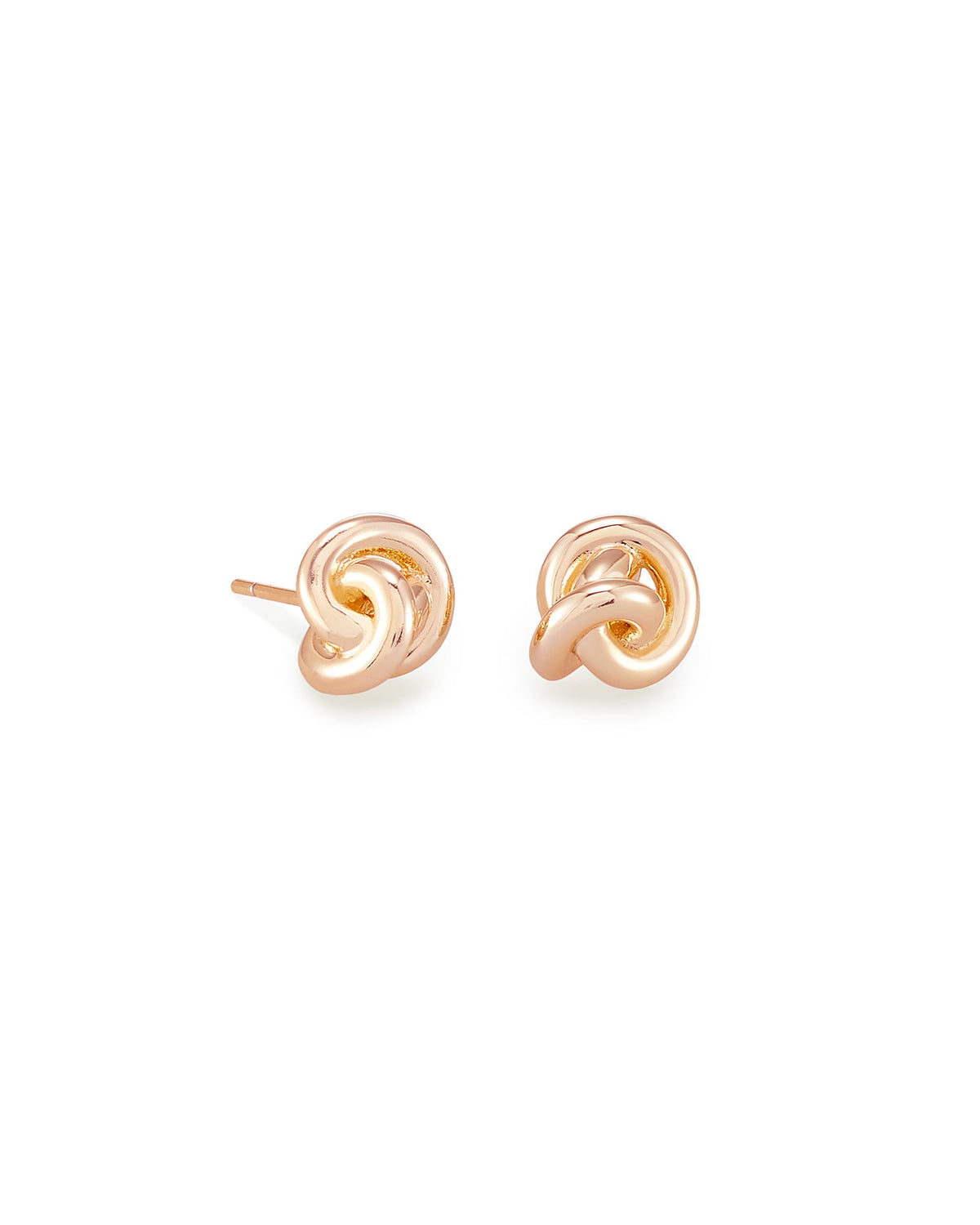 Presleigh Love Knot Stud Earrings in Rose Gold