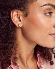 Presleigh Love Knot Stud Earrings in Bright Silver