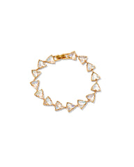 Robby Vintage Gold Link and Chain Bracelet in Iridescent Abalone