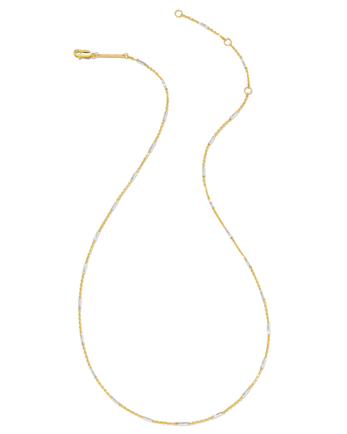 Roll Bar Chain Necklace in Mixed Metal