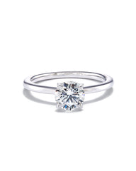 0.5 ct Round Solitaire Engagement Ring in 14k White Gold