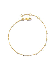 Single Satellite Chain Bracelet in Sterling Silver & 18k Yellow Gold Vermeil