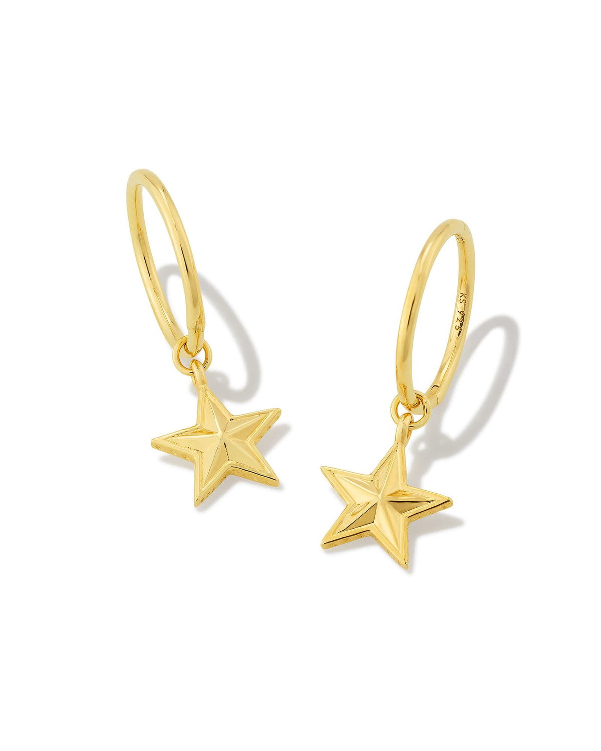 Small Star Huggie Earrings in 18k Gold Vermeil