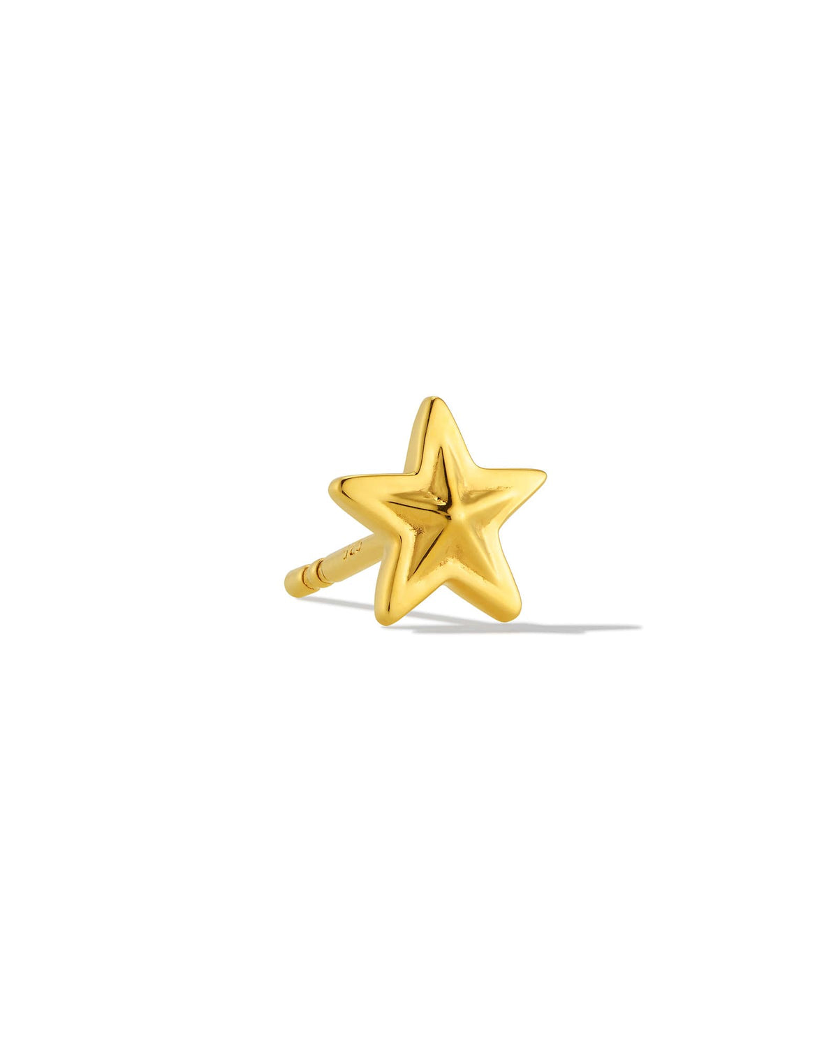 Small Star Single Stud Earring in 18k Gold Vermeil