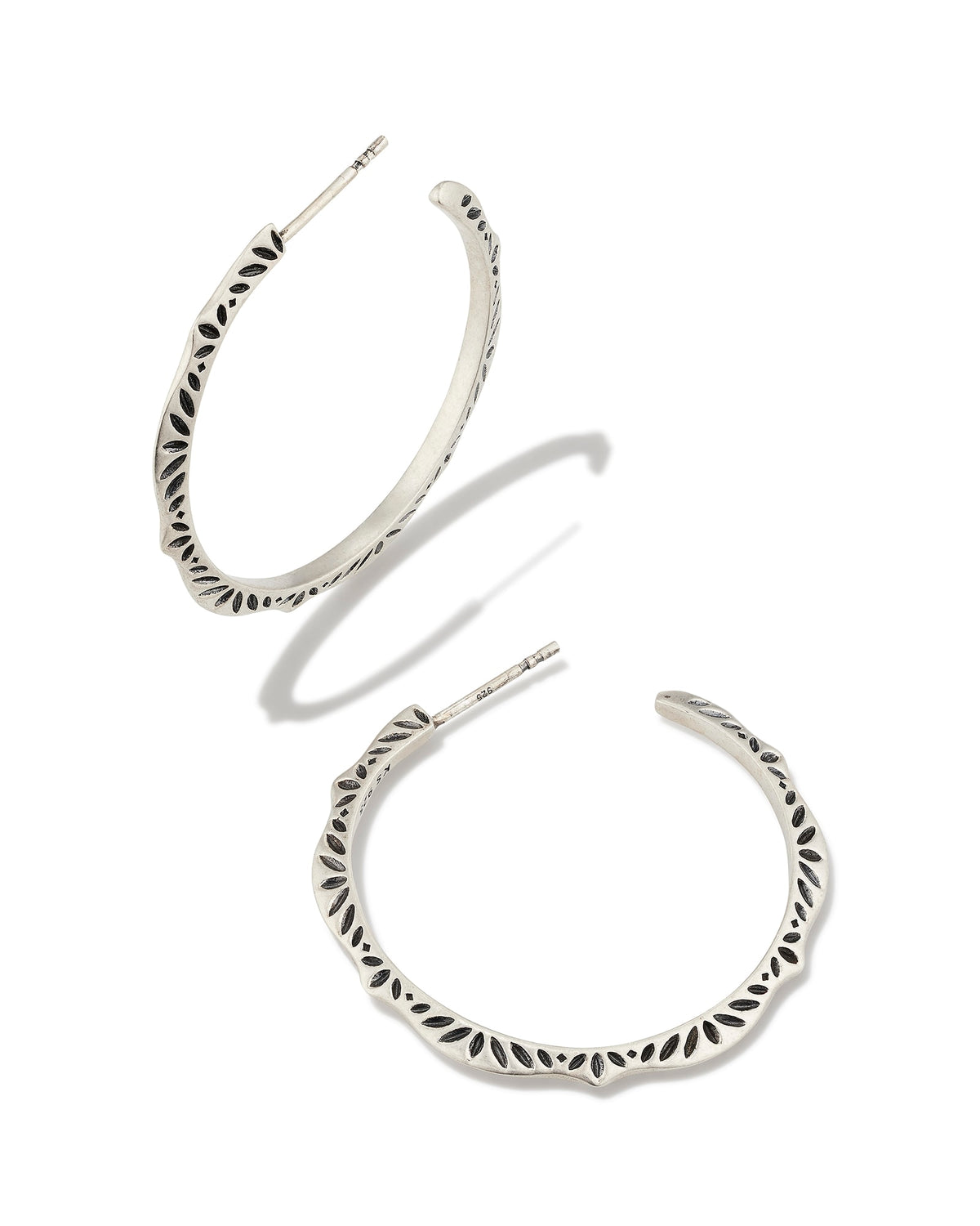 Sophee Hoop Earrings in Oxidized Sterling Silver