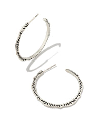 Sophee Hoop Earrings in Oxidized Sterling Silver