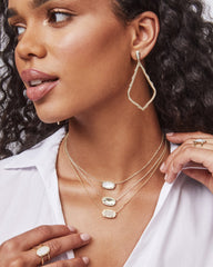 Sophia Clip-On Drop Earrings in Gold