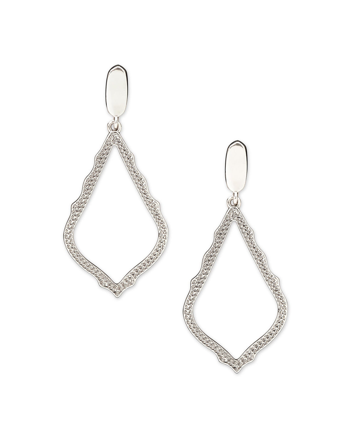 Sophia Clip-On Drop Earrings in Silver