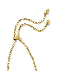 Tessa Vintage Gold Small Long Pendant Necklace in Bronze Drusy