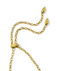 Tessa Vintage Gold Small Long Pendant Necklace in Variegated Turquoise Magnesite