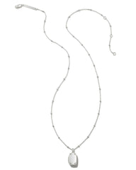 Tinsley Sterling Silver Tiny Locket Necklace in White Topaz