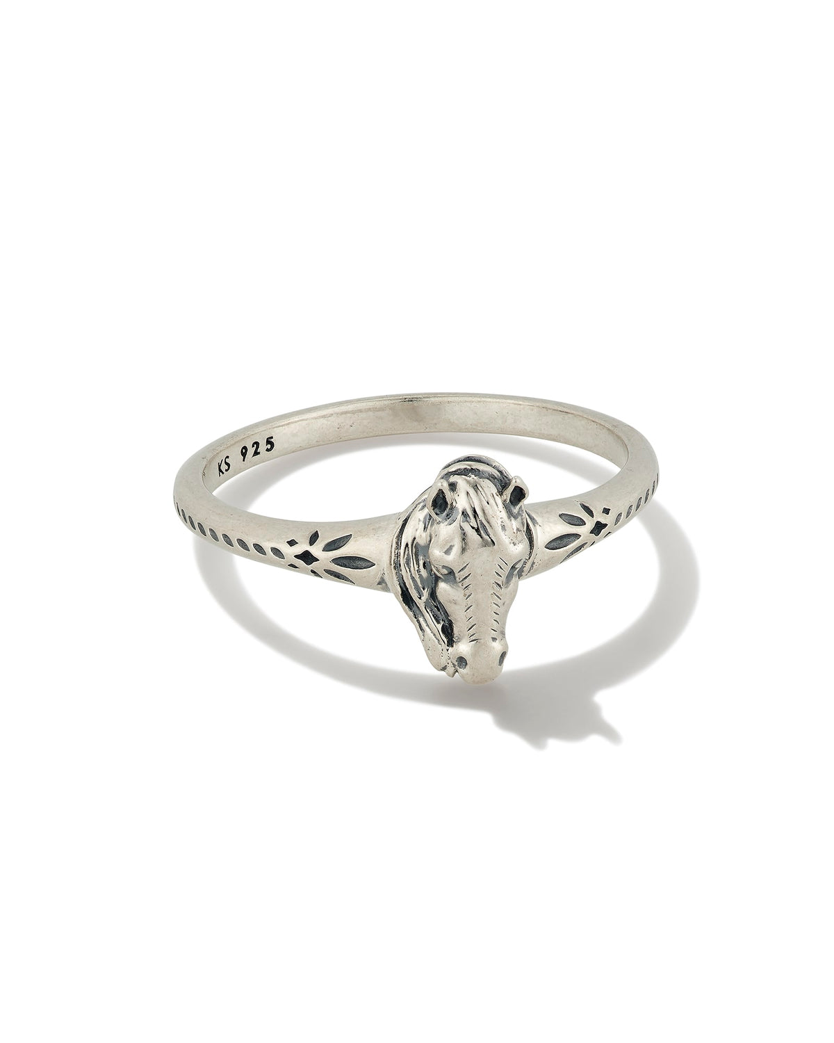 Tiny Beau Band Ring in Oxidized Sterling Silver