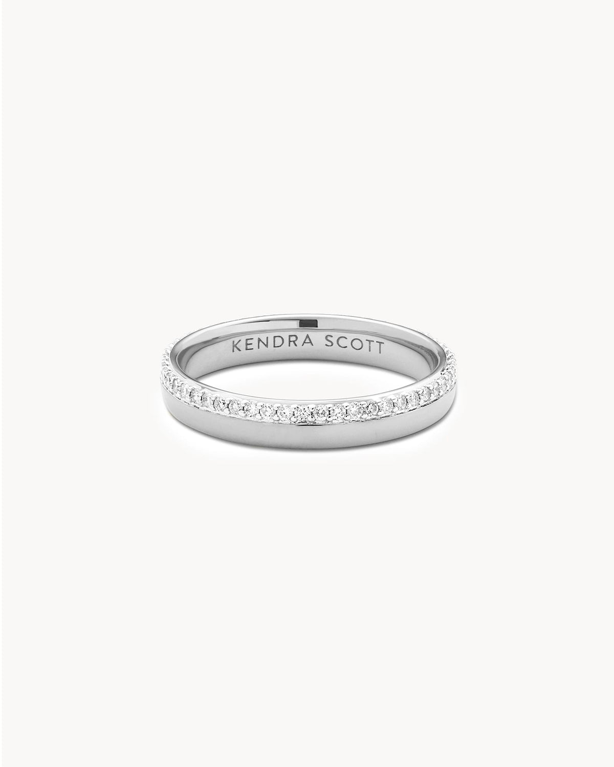 0.31 ct Whitney 14k White Gold Band Ring in White Diamond
